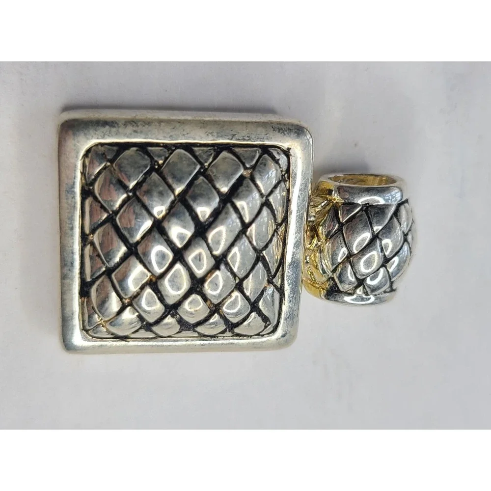 Vintage Silvertone  Pineapple-Style Pendant